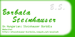 borbala steinhauser business card